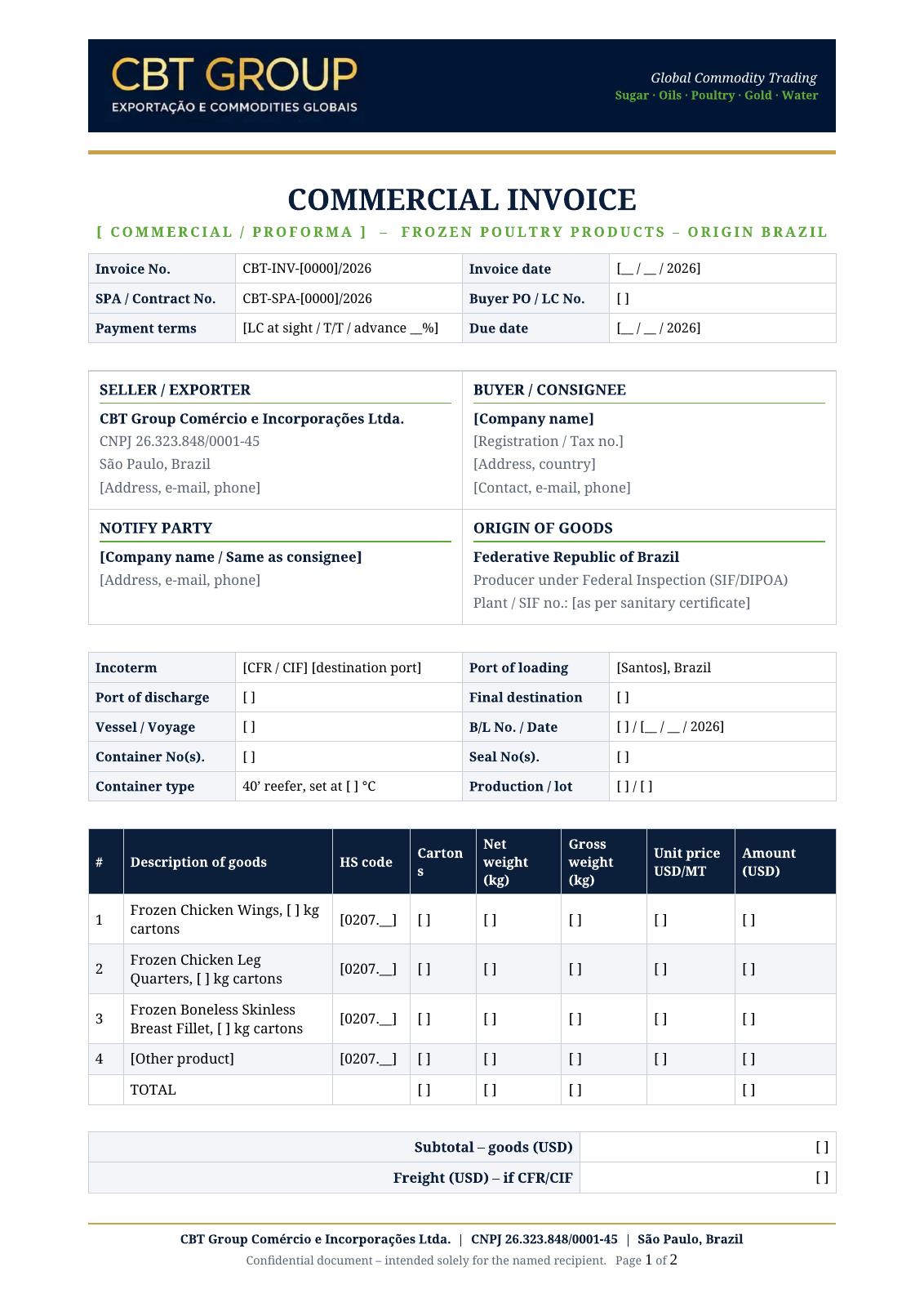 Invoice CBT Group — página 1 de 2