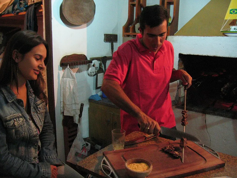 Coração no churrasco